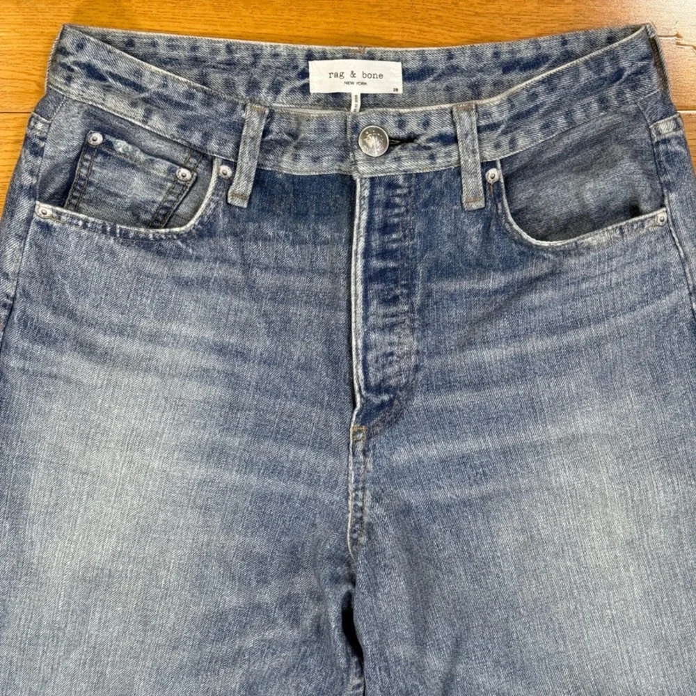 Rag & Bone Womens Miramar Wide-Leg Sweatpant Jeans Pant Blue Light Wash 28 - Picture 5 of 13